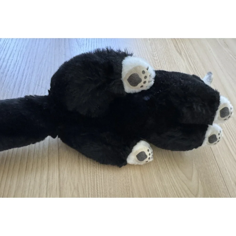 Vintage Steiff Mimmi Katze Cat Plush Lying Black White 30cm EAN 099502